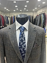 BÜYÜK BEDEN YÜNLÜ KIŞLIK ERKEK CEKETİ SİYAH