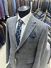 BÜYÜK BEDEN YÜNLÜ KIŞLIK ERKEK CEKETİ ASİL GRİ