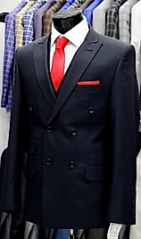 Duz siyah kruvaze takım (çift cepli model)