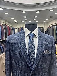 BÜYÜK BEDEN YÜNLÜ KIŞLIK ERKEK CEKETİ AÇIK ALCIVERT